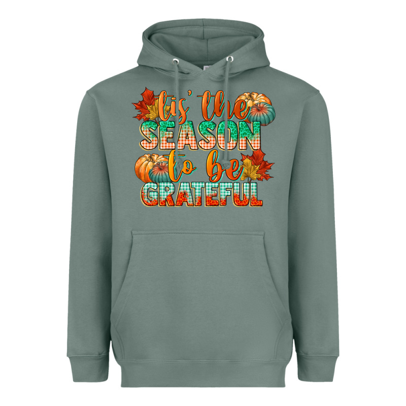 Tis The Season To Be Grateful Heavyweight Hoodie by CowGirlArtShop | Teevron