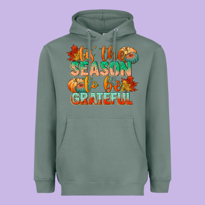 Tis The Season To Be Grateful Heavyweight Hoodie Designed By Cowgirlartshop