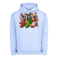 Pigment Grape Ice french bulldog with christmas socks Urban Hoodie - FaDigitalArtStudio