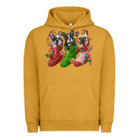 Pigment Peanut Butter french bulldog with christmas socks Urban Hoodie - FaDigitalArtStudio