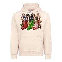 Sandshell french bulldog with christmas socks Urban Hoodie - FaDigitalArtStudio