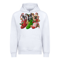 White french bulldog with christmas socks Urban Hoodie - FaDigitalArtStudio