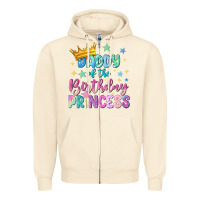 Sandshell daddy of the birthday princess Zipper Hoodie - NancyCooperArtShop