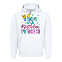 White daddy of the birthday princess Zipper Hoodie - NancyCooperArtShop