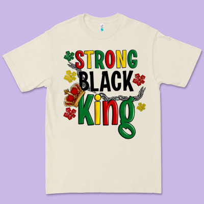 Strong Black King Premium Tee Designed By Artiststas