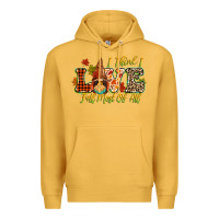 Mustard i think i love fall most of all Premium Hoodie - CowGirlArtShop