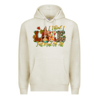 Oatmeal Heather i think i love fall most of all Premium Hoodie - CowGirlArtShop