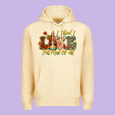 I Think I Love Fall Most Of All Premium Hoodie Designed By Cowgirlartshop