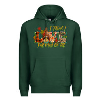 Sports Green i think i love fall most of all Premium Hoodie - CowGirlArtShop