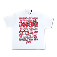 White believe like mary trust like joseph valentine s da Urban Heavy Tee - MaliasSmallBusiness