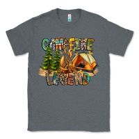 Charcoal Heather Campfire Legend Classic Tee - CowhideDigitalArt