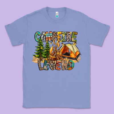 Campfire Legend Classic Tee Designed By Cowhidedigitalart