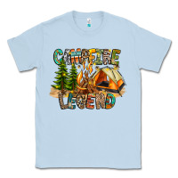 Dusty Blue Campfire Legend Classic Tee - CowhideDigitalArt