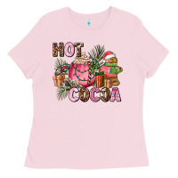 Bubblegum Pink hot cocoa Ladies Tee - AdoDesignShop