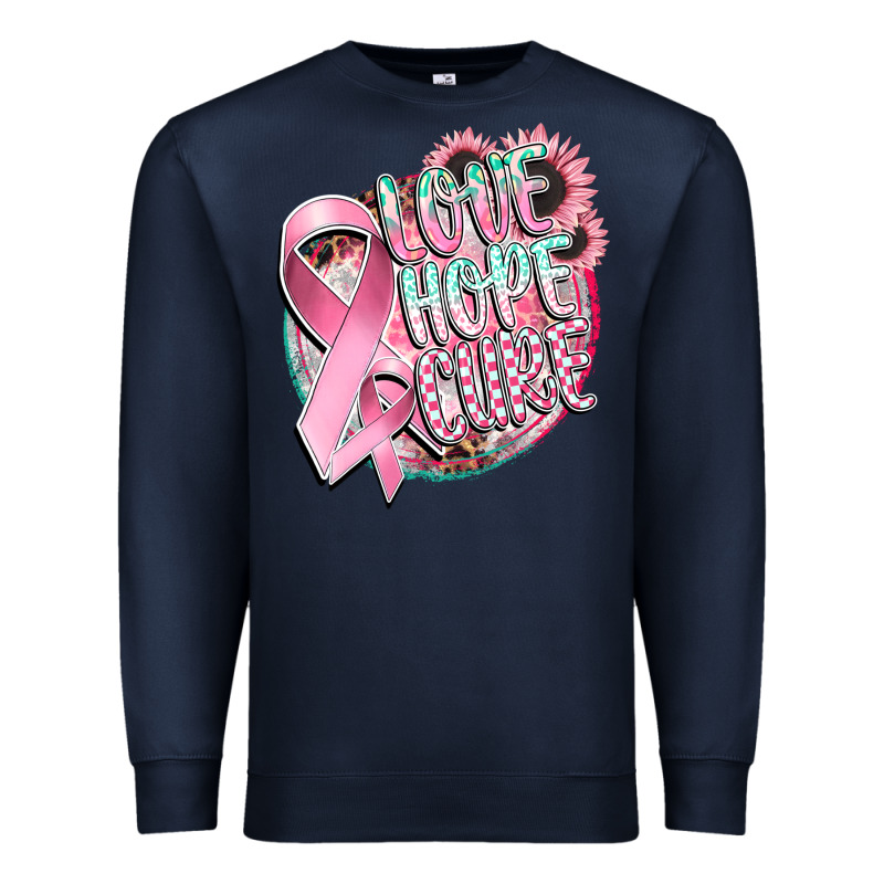 Love Hope Cure Premium Sweatshirt by CowGirlArtShop | Teevron