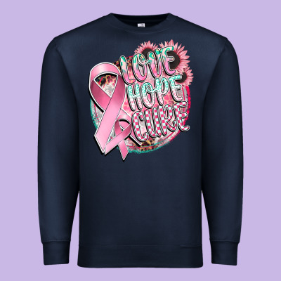 Love Hope Cure Premium Sweatshirt Designed By Cowgirlartshop