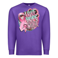 Purple love hope cure Premium Sweatshirt - CowGirlArtShop