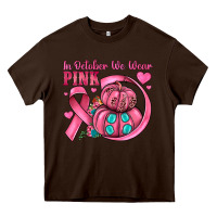 Chocolate Brown in october we wear pink Heavy Core Tee - JahusDesignShop