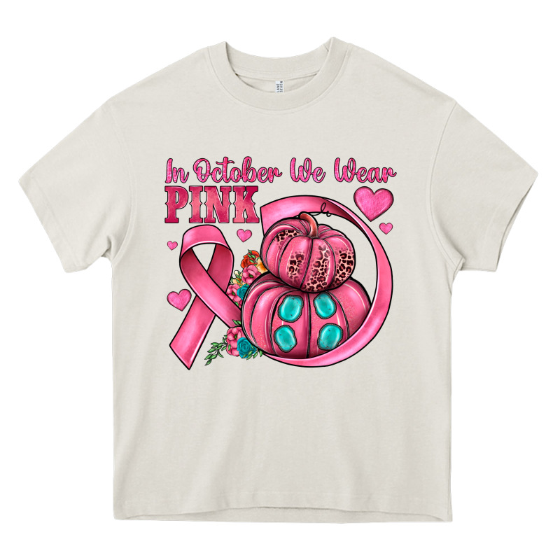 In October We Wear Pink Heavy Core Tee by JahusDesignShop | Teevron