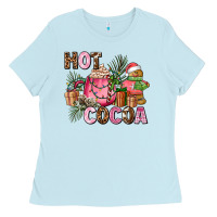 Baby Blue hot cocoa Ladies Tee - AdoDesignShop