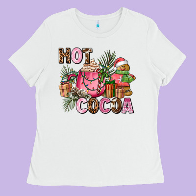 Hot Cocoa Ladies Tee Designed By Adodesignshop