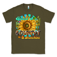 Army Green raised on country  sunshine Classic Tee - NancyCooperArtShop