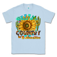 Dusty Blue raised on country  sunshine Classic Tee - NancyCooperArtShop