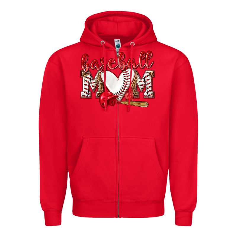 Baseball Mom Zipper Hoodie by NancyCooperArtShop | Teevron