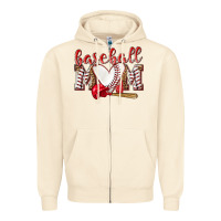 Sandshell Baseball Mom Zipper Hoodie - NancyCooperArtShop