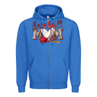 True Royal Baseball Mom Zipper Hoodie - NancyCooperArtShop