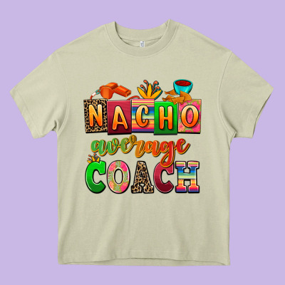 Nacho Average Coach Heavy Core Tee Designed By Adodesignshop