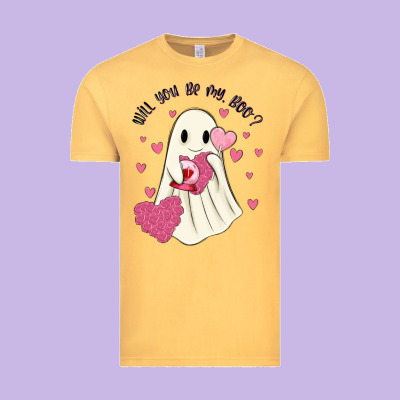 Will You Be My Boo Vintage Tee Designed By Maliassmallbusiness