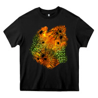 Black spider leopard  halloween patch Heavy Core Tee - BundleAndBundleShop