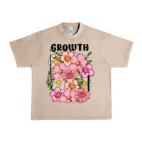 French Oak growth flower Urban Heavy Tee - MaliasSmallBusiness