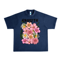 Navy growth flower Urban Heavy Tee - MaliasSmallBusiness