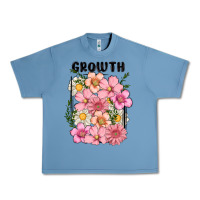 Pebble Blue growth flower Urban Heavy Tee - MaliasSmallBusiness
