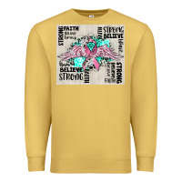Antique Gold cancer ribbon with angel wings Premium Sweatshirt - CowGirlArtShop