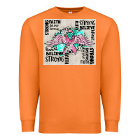 Carrot cancer ribbon with angel wings Premium Sweatshirt - CowGirlArtShop