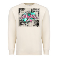Sandshell cancer ribbon with angel wings Premium Sweatshirt - CowGirlArtShop