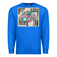 True Royal cancer ribbon with angel wings Premium Sweatshirt - CowGirlArtShop