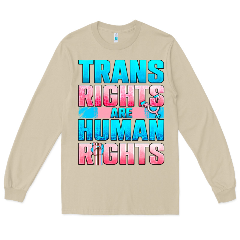 Trans Rights Are Human Rights Long Sleeve Tee by BundleAndBundleShop | Teevron