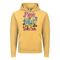 Vintage Mustard pink or blue big sister loves you Vintage Hoodie - MaliasSmallBusiness