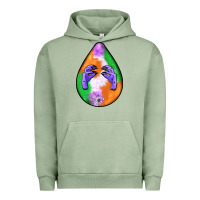 Pigment Oil Green halloween hands teardrop Urban Hoodie - BundleAndBundleShop