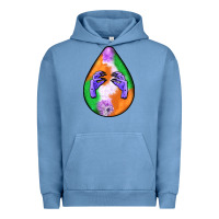 Pigment Pebble Blue halloween hands teardrop Urban Hoodie - BundleAndBundleShop