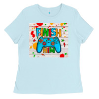 Baby Blue finish him Ladies Tee - JahusDesignShop
