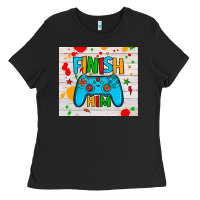 Black finish him Ladies Tee - JahusDesignShop