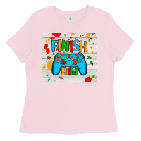 Bubblegum Pink finish him Ladies Tee - JahusDesignShop