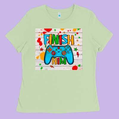 Finish Him Ladies Tee Designed By Jahusdesignshop