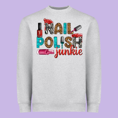 Nail Polish Junkie Bbs Heavyweight Sweatshirt Designed By Bundleandbundleshop