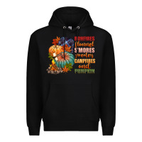 Black bonfires flannels smores campfires and pu Premium Hoodie - CowGirlArtShop